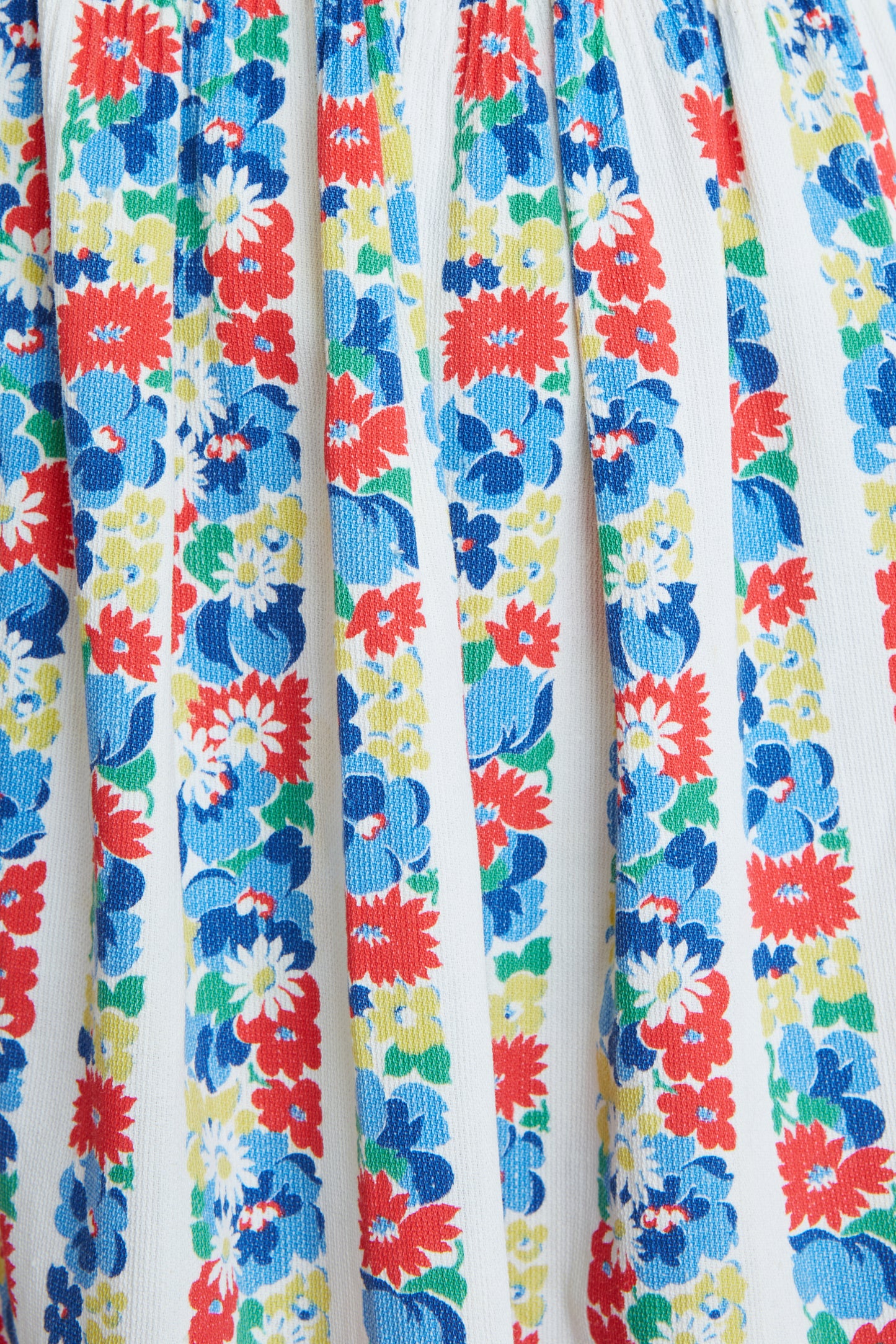 1940s Bright Floral Print Skirt
