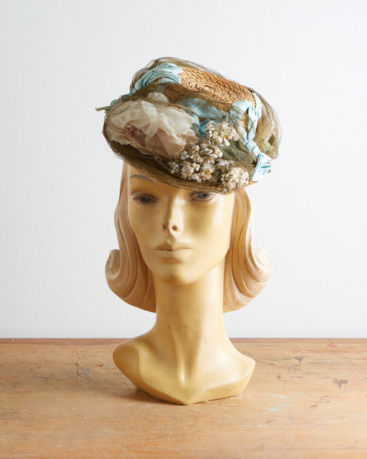1930s Elaborate John-Frederics Easter Bonnet Tilt Hat