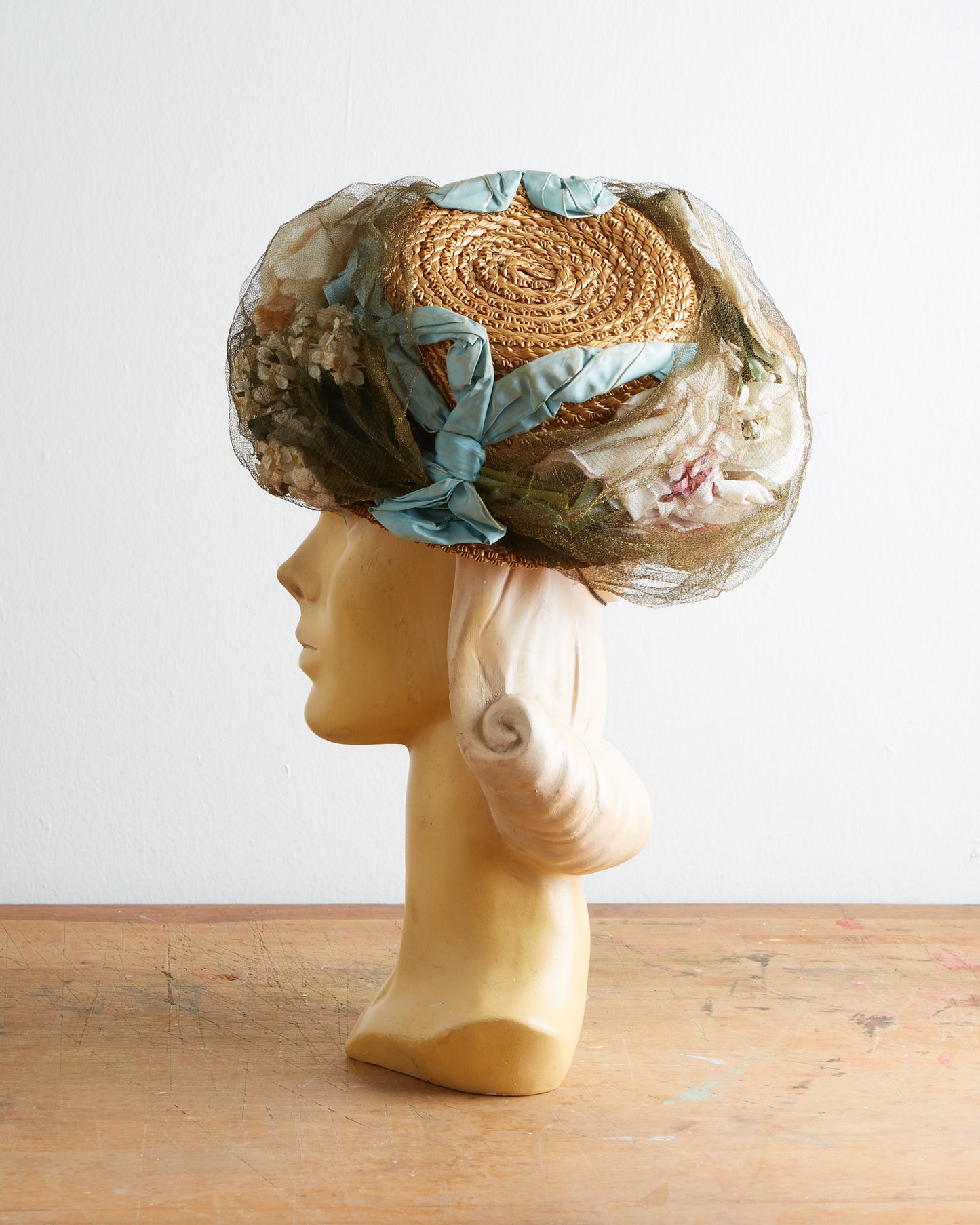 1930s Elaborate John-Frederics Easter Bonnet Tilt Hat