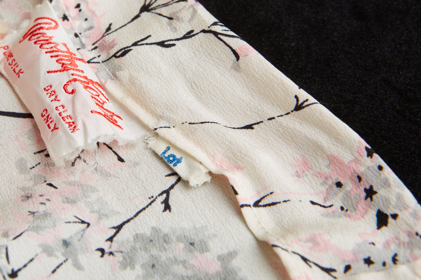 1940s Dorothy Korby Cherry Blossom Print Blouse