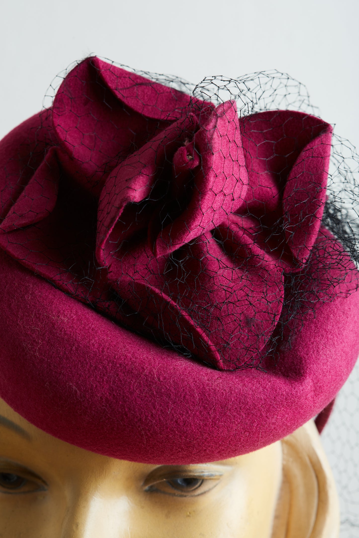 1940s Rose Tilt Hat