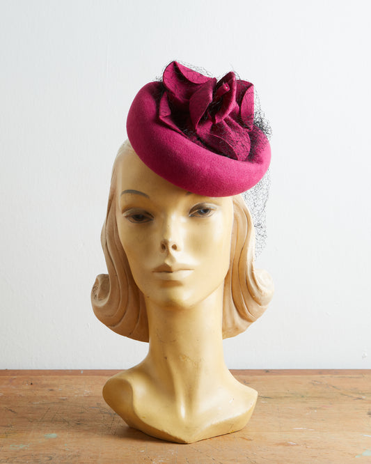 1940s Rose Tilt Hat