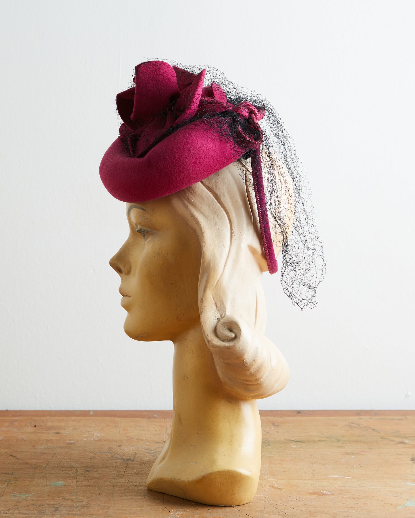 1940s Rose Tilt Hat