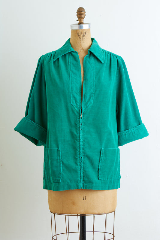 1950s Green Corduroy Chore Jacket