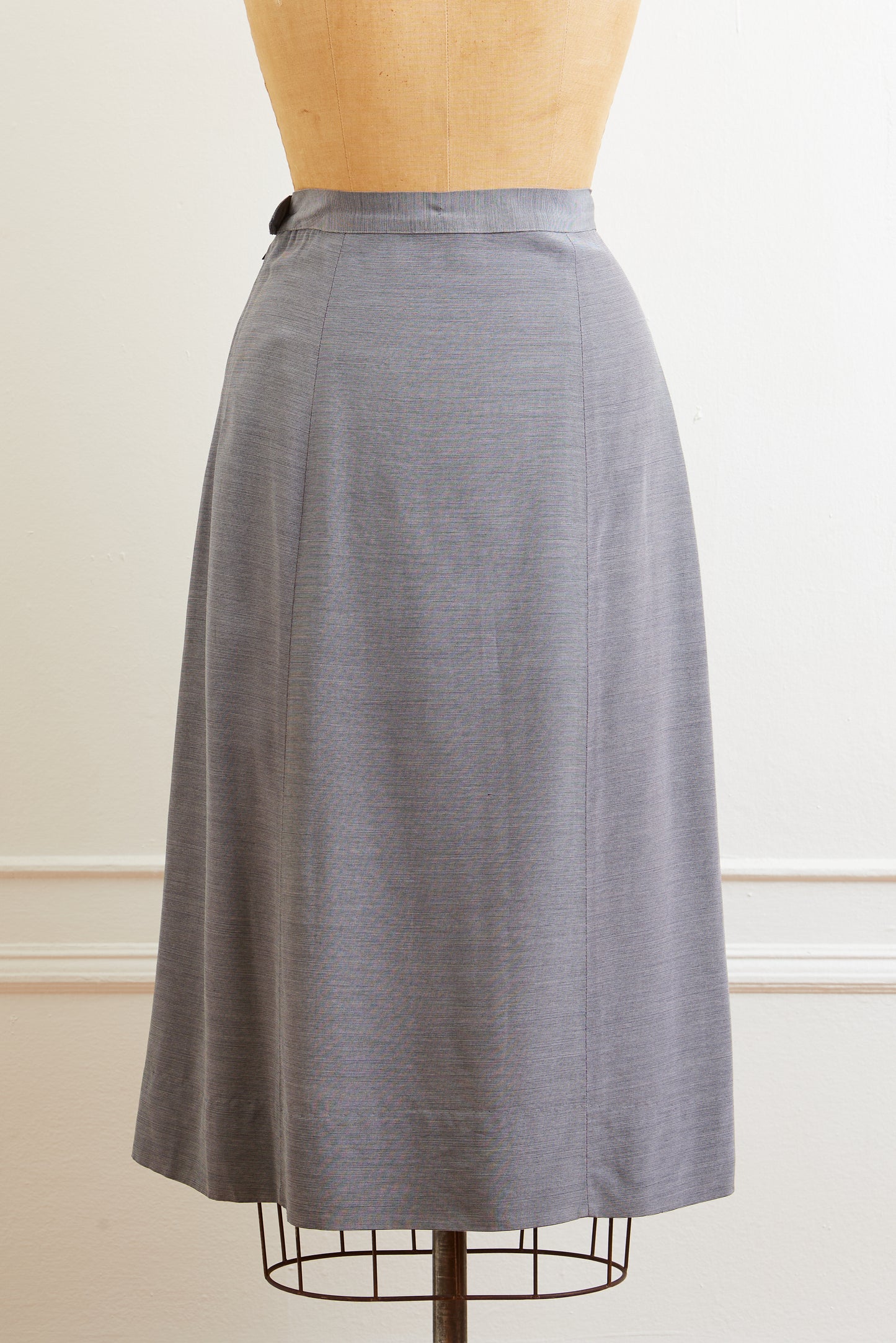 1950s Silver Grey Faille Skirt