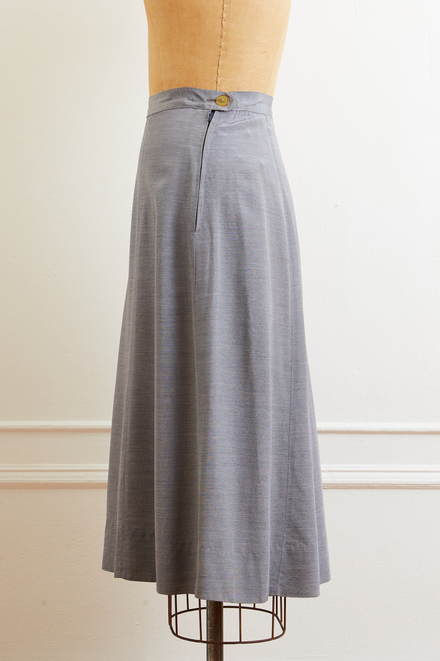 1950s Silver Grey Faille Skirt