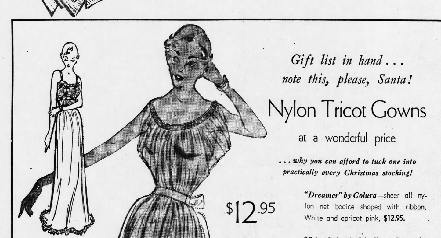 1950s Saucy Sheer Mesh Bust Negligée